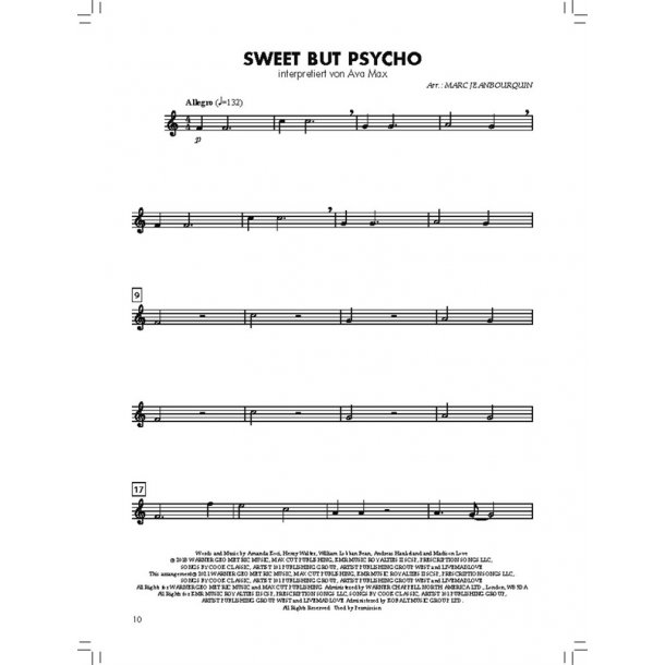 Bl&auml;serKlasse Chart-Hits - Baritonsaxophon in Es : Angesagte Popnummern f&uuml;r den gro&szlig;en Auftritt